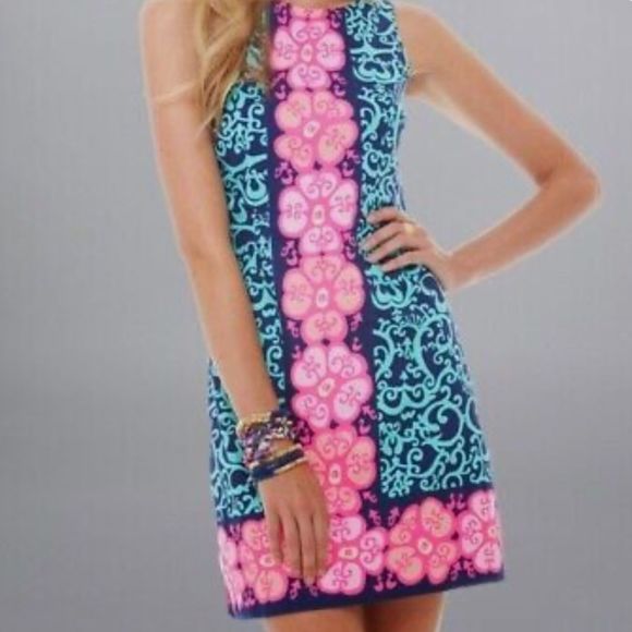 Lilly Pulitzer, Pink/Blue/Turquoise Slip Dress, Size Zero, NWOT. - Picture 8 of 8